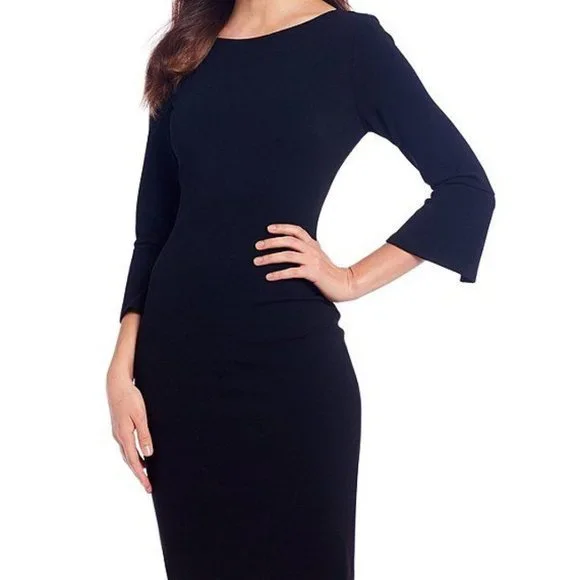 Navy blue calvin klein dress deals